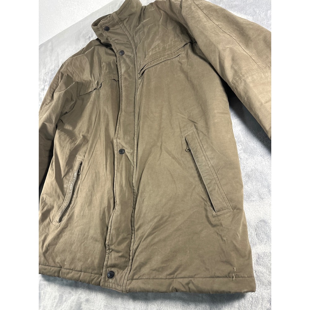 Cabelas Outfitter Series Mens Large Brown Sherpa Lined Field Jacket Work Coat - Picture 3 of 9